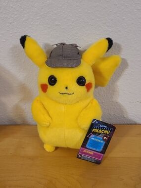 Detective Pikachu Yellow Plush Stuffed Animal